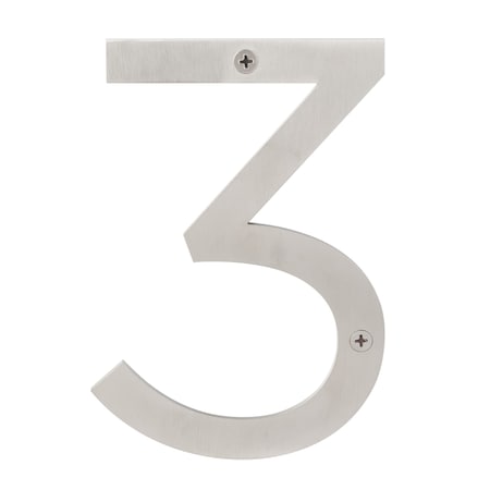 Sure-Loc Hardware Sure-Loc Hardware Stainless Steel House Number, 6, No. 3, Satin Stainless HNSS6-3 SS